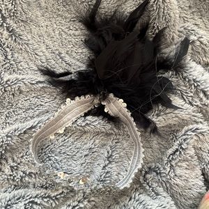 1920s Silver Feather Headband